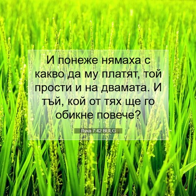 Picture 07 - Лука 7:42 BULG - И понеже нямаха с какво да - Bible Verse Picture