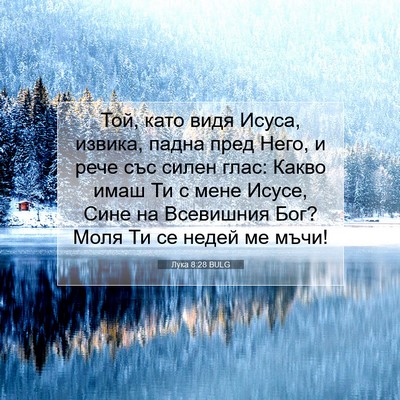 Picture 07 - Лука 8:28 BULG - Той, като видя Исуса, - Bible Verse Picture