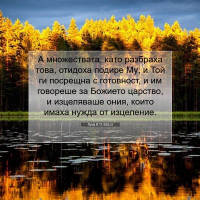 Picture 07 - Лука 9:11 BULG - А множествата, като - Bible Verse Picture