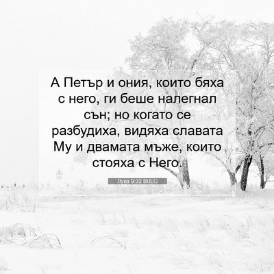 Picture 07 - Лука 9:32 BULG - А Петър и ония, които бяха с - Bible Verse Picture
