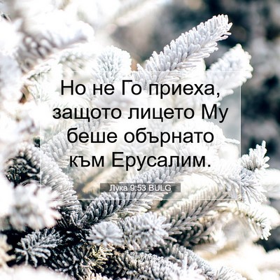 Picture 07 - Лука 9:53 BULG - Но не Го приеха, защото - Bible Verse Picture