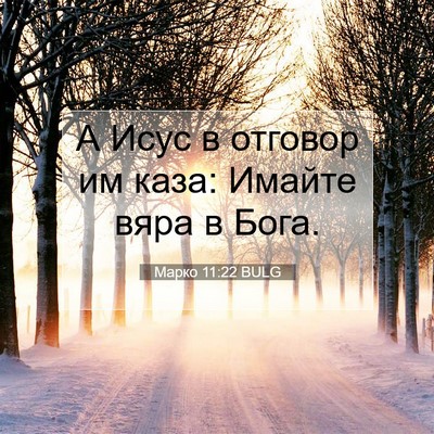Picture 07 - Марко 11:22 BULG - А Исус в отговор им каза: - Bible Verse Picture