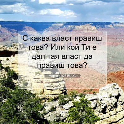 Picture 07 - Марко 11:28 BULG - С каква власт правиш това? - Bible Verse Picture