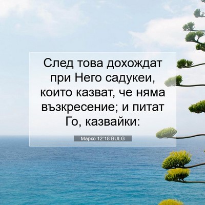 Picture 07 - Марко 12:18 BULG - След това дохождат при - Bible Verse Picture