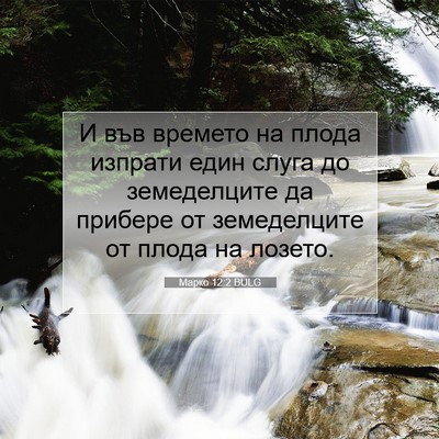 Picture 07 - Марко 12:2 BULG - И във времето на плода - Bible Verse Picture
