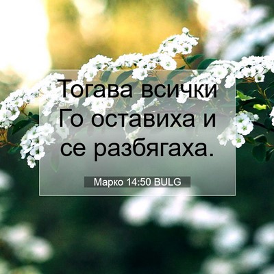 Picture 07 - Марко 14:50 BULG - Тогава всички Го оставиха - Bible Verse Picture