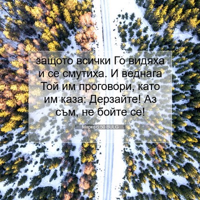 Picture 07 - Марко 6:50 BULG - защото всички Го видяха и - Bible Verse Picture
