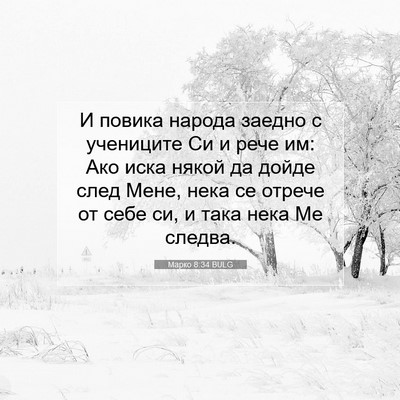 Picture 07 - Марко 8:34 BULG - И повика народа заедно с - Bible Verse Picture