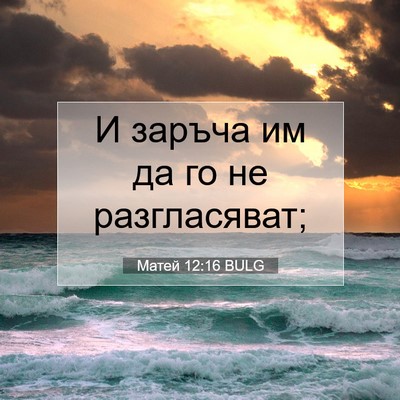 Picture 07 - Матей 12:16 BULG - И заръча им да го не - Bible Verse Picture
