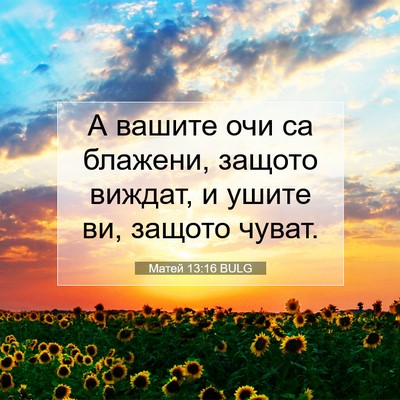 Picture 07 - Матей 13:16 BULG - А вашите очи са блажени, - Bible Verse Picture