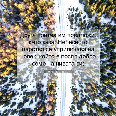 Picture 07 - Матей 13:24 BULG - Друга притча им предложи, - Bible Verse Picture