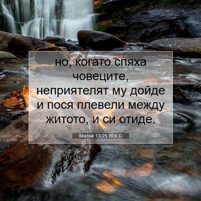 Picture 07 - Матей 13:25 BULG - но, когато спяха човеците, - Bible Verse Picture