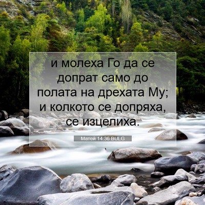 Picture 07 - Матей 14:36 BULG - и молеха Го да се допрат - Bible Verse Picture