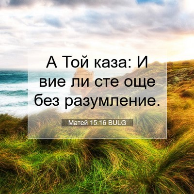 Picture 07 - Матей 15:16 BULG - А Той каза: И вие ли сте още - Bible Verse Picture