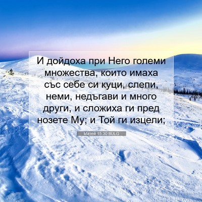 Picture 07 - Матей 15:30 BULG - И дойдоха при Него големи - Bible Verse Picture