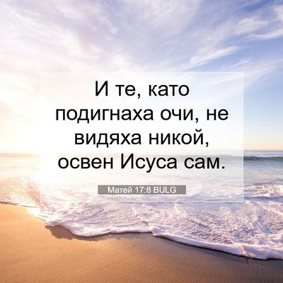 Picture 07 - Матей 17:8 BULG - И те, като подигнаха очи, не - Bible Verse Picture