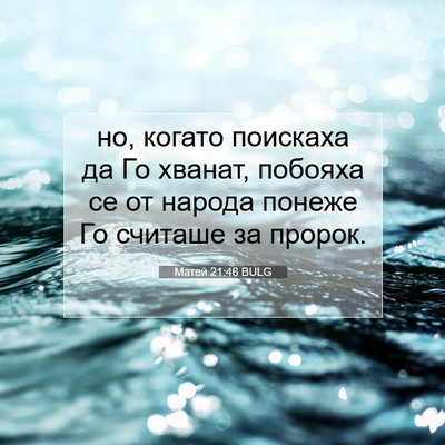 Picture 07 - Матей 21:46 BULG - но, когато поискаха да Го - Bible Verse Picture