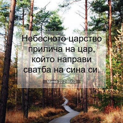 Picture 07 - Матей 22:2 BULG - Небесното царство прилича - Bible Verse Picture