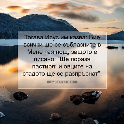 Picture 07 - Матей 26:31 BULG - Тогава Исус им казва: Вие - Bible Verse Picture