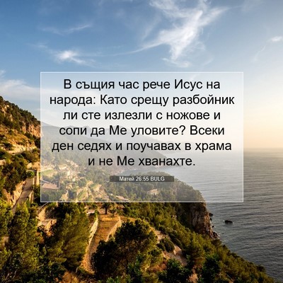 Picture 07 - Матей 26:55 BULG - В същия час рече Исус на - Bible Verse Picture