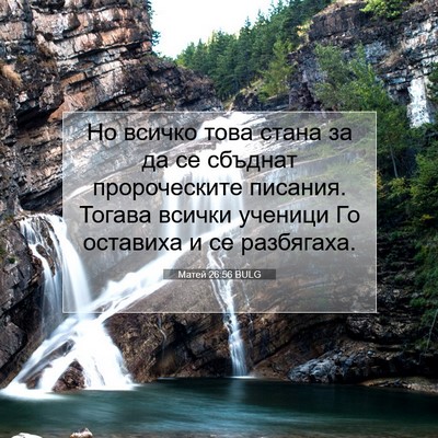 Picture 07 - Матей 26:56 BULG - Но всичко това стана за да - Bible Verse Picture