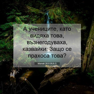 Picture 07 - Матей 26:8 BULG - А учениците, като видяха - Bible Verse Picture