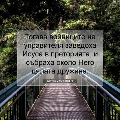 Picture 07 - Матей 27:27 BULG - Тогава войниците на - Bible Verse Picture