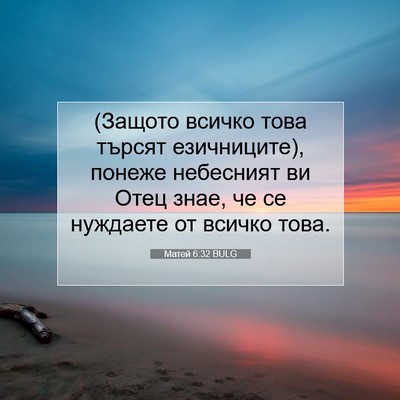 Picture 07 - Матей 6:32 BULG - (Защото всичко това търсят - Bible Verse Picture