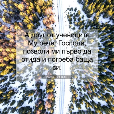 Picture 07 - Матей 8:21 BULG - А друг от учениците Му - Bible Verse Picture