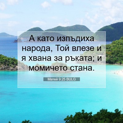Picture 07 - Матей 9:25 BULG - А като изпъдиха народа, Той - Bible Verse Picture