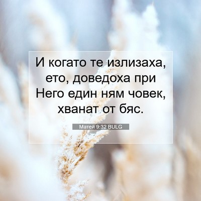 Picture 07 - Матей 9:32 BULG - И когато те излизаха, ето, - Bible Verse Picture