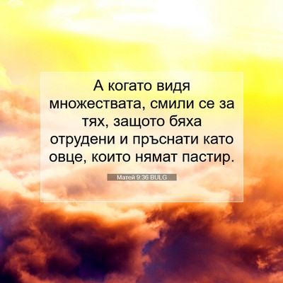 Picture 07 - Матей 9:36 BULG - А когато видя множествата, - Bible Verse Picture