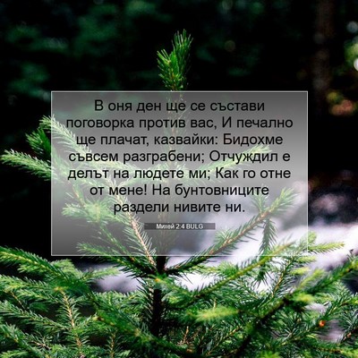 Picture 07 - Михей 2:4 BULG - В оня ден ще се състави - Bible Verse Picture