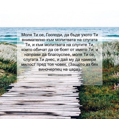 Picture 07 - Неемия 1:11 BULG - Моля Ти се, Господи, да бъде - Bible Verse Picture
