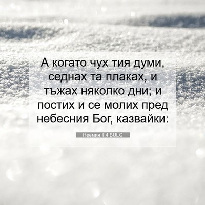 Picture 07 - Неемия 1:4 BULG - А когато чух тия думи, - Bible Verse Picture