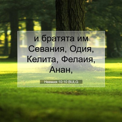 Picture 07 - Неемия 10:10 BULG - и братята им Севания, Одия, - Bible Verse Picture