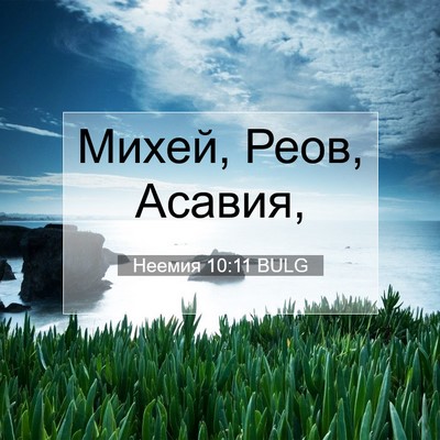Picture 07 - Неемия 10:11 BULG - Михей, Реов, - Bible Verse Picture