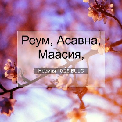 Picture 07 - Неемия 10:25 BULG - Реум, Асавна, - Bible Verse Picture