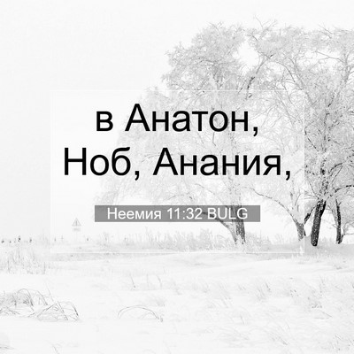 Picture 07 - Неемия 11:32 BULG - в Анатон, Ноб, - Bible Verse Picture