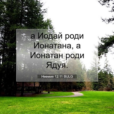 Picture 07 - Неемия 12:11 BULG - а Иодай роди Ионатана, а - Bible Verse Picture
