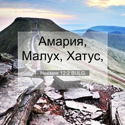 Picture 07 - Неемия 12:2 BULG - Амария, Малух, - Bible Verse Picture
