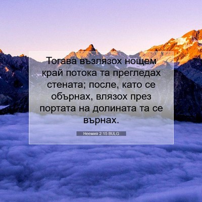 Picture 07 - Неемия 2:15 BULG - Тогава възлязох нощем край - Bible Verse Picture