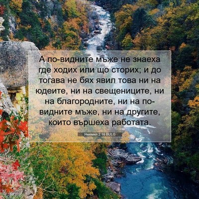 Picture 07 - Неемия 2:16 BULG - А по-видните мъже не знаеха - Bible Verse Picture