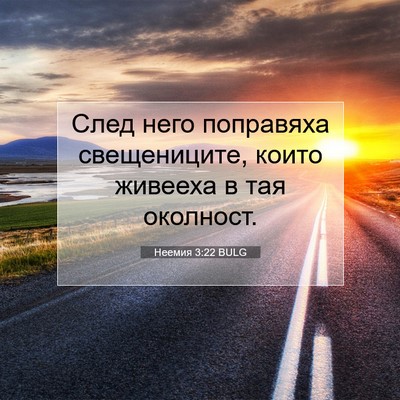 Picture 07 - Неемия 3:22 BULG - След него поправяха - Bible Verse Picture
