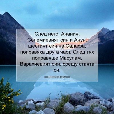 Picture 07 - Неемия 3:30 BULG - След него, Анания, - Bible Verse Picture