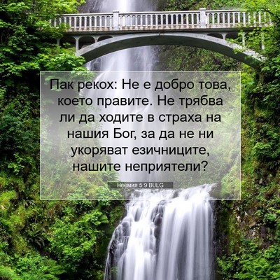Picture 07 - Неемия 5:9 BULG - Пак рекох: Не е добро това, - Bible Verse Picture