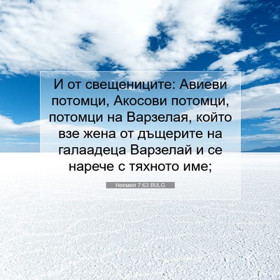 Picture 07 - Неемия 7:63 BULG - И от свещениците: Авиеви - Bible Verse Picture