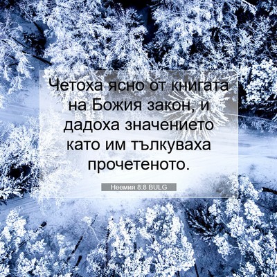 Picture 07 - Неемия 8:8 BULG - Четоха ясно от книгата на - Bible Verse Picture