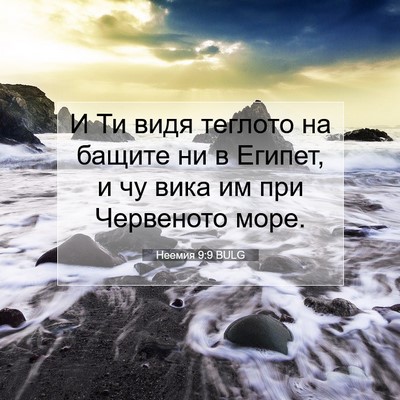 Picture 07 - Неемия 9:9 BULG - И Ти видя теглото на бащите - Bible Verse Picture