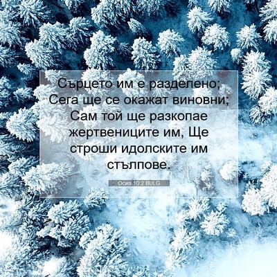 Picture 07 - Осия 10:2 BULG - Сърцето им е разделено; - Bible Verse Picture